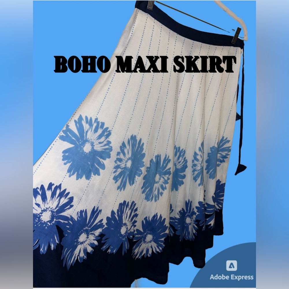 💙💙Boheiman Drawstring Vintage Maxi Skirt💙💙